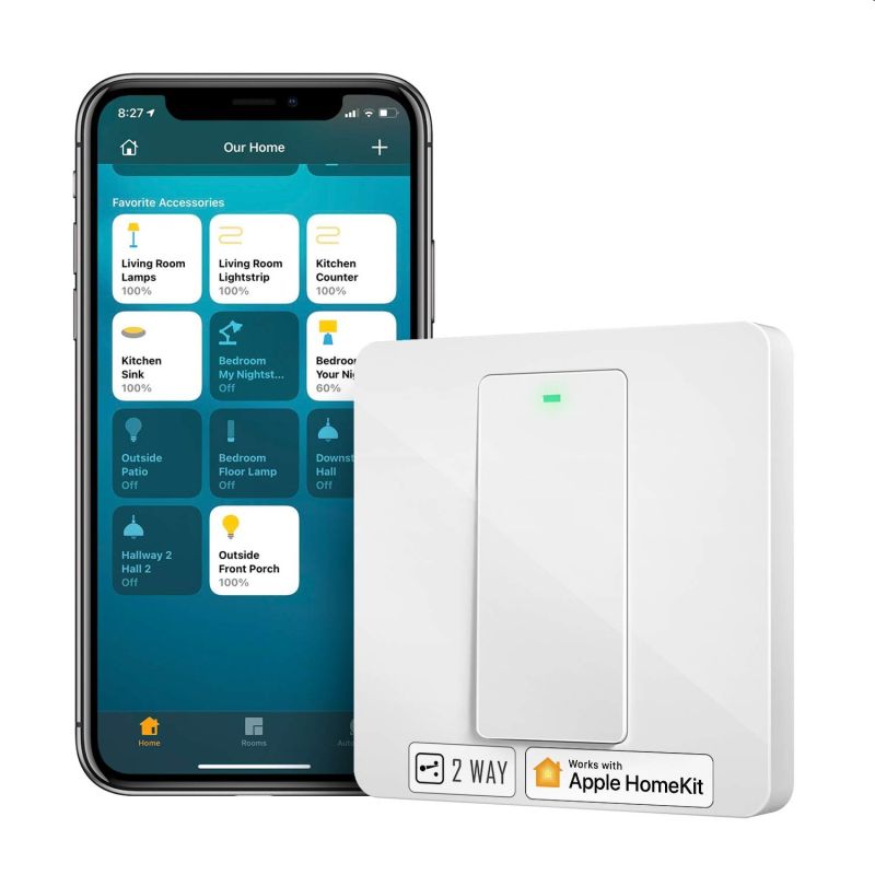 Meross Smart Wi-Fi fali kapcsoló 1 Gang 2 way Touch Button Neutral Wire Required akciós termékkép 1
