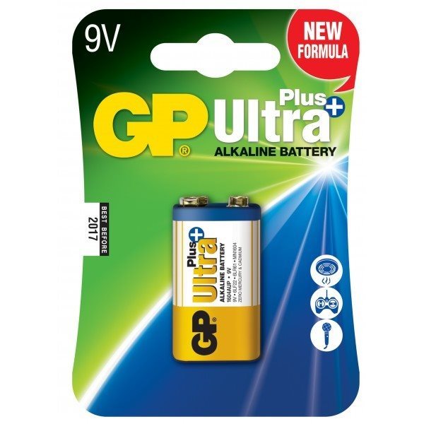 GP alkáli elem ULTRA PLUS 9V (6LF22) 1BL