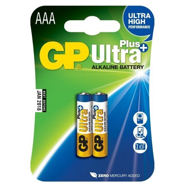 Alkáli micro ceruzaelem AAA, GP Ultra Plus, 2 db