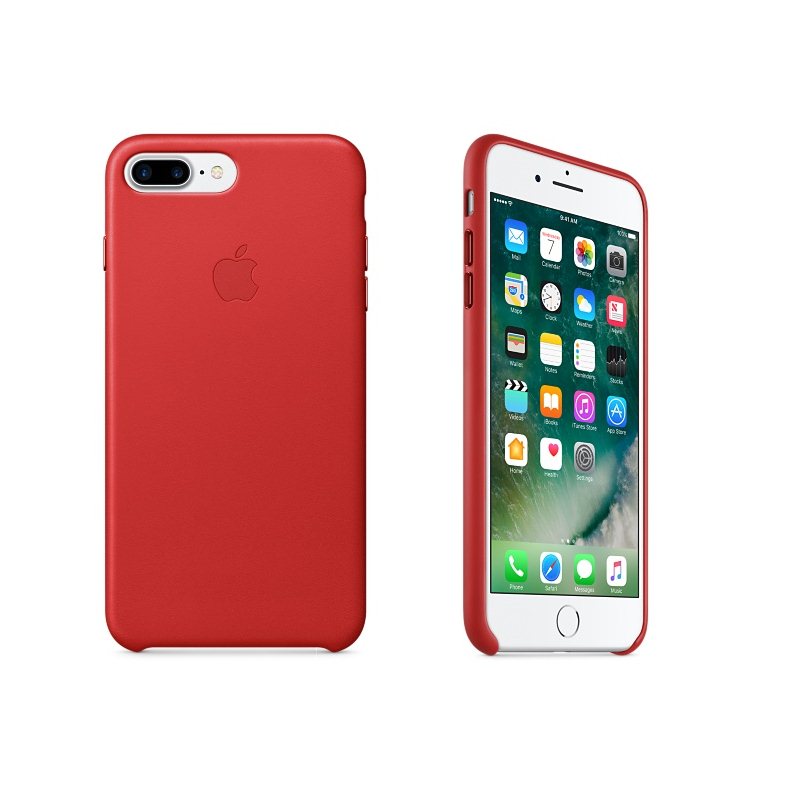 Apple iPhone 7 Plus és iPhone 8 Plus Bőr tok (Red) MMYK2ZM/A