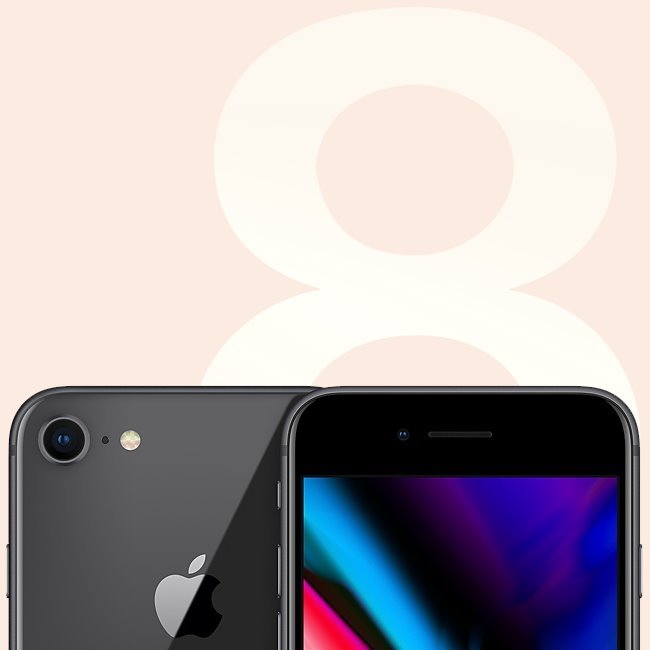 Apple iPhone 8, 256GB, space gray, B osztály - használt, 12 hónap garancia