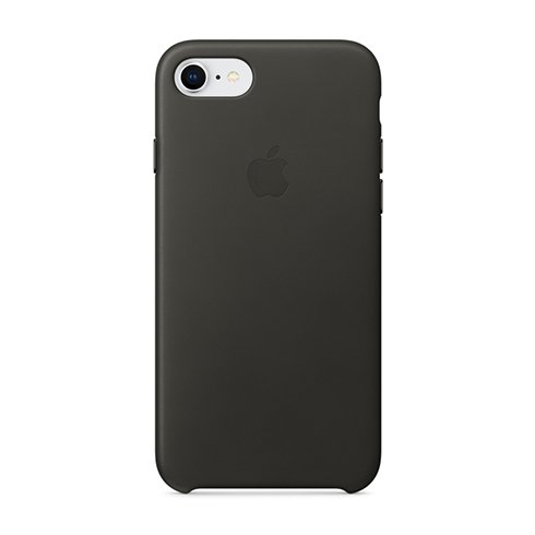 Apple iPhone 8 / 7 Leather Case - Charcoal  Gray