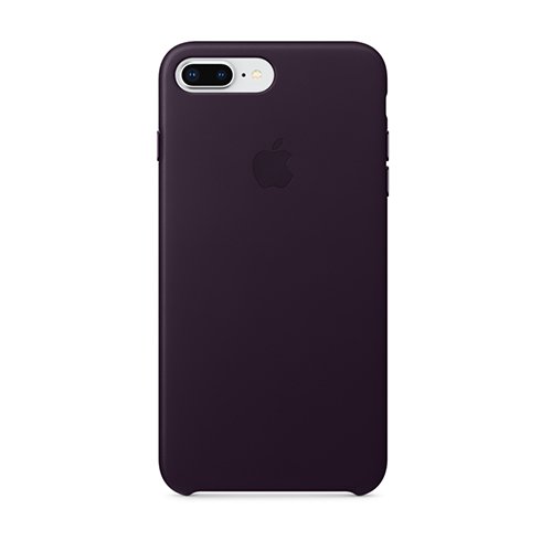 Apple iPhone 8 Plus / 7 Plus Leather Case - Dark Aubergine