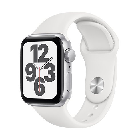 Apple Watch SE GPS, 44mm ezüst, C osztály - használt, 12 hónap garancia