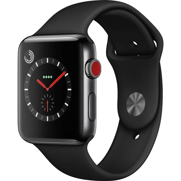 Apple Watch Series 3 Cellular, 42mm | Space Gray, C kategória - használt, 12 hónap garancia