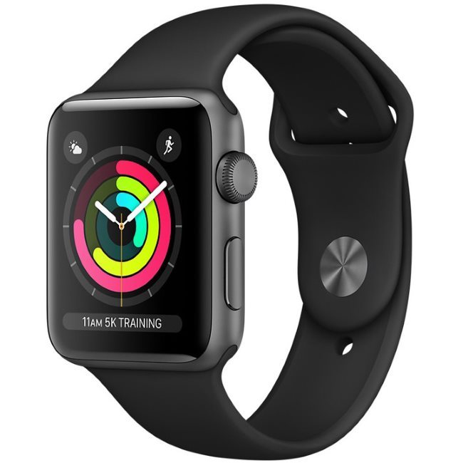 Apple Watch Series 3, SPORT, 42mm | Space Gray, A+ osztály - használt, 12 hónap garancia Apple Watch Series 3, SPORT, 42mm | Space Gray, A+ osztály - használt, 12 hónap garancia