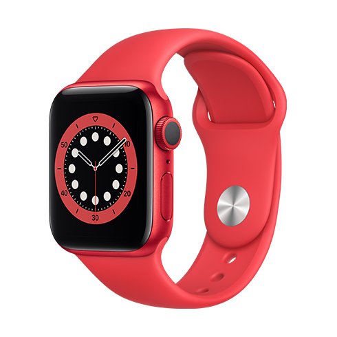 Apple Watch Series 6 GPS, 40mm PRODUCT(RED) Aluminium Case with PRODUCT(RED), B osztály - használt, 12 hónap garancia
