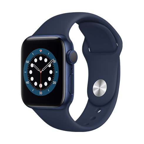 Apple Watch Series 6 GPS, 44mm Blue Aluminium Case, C osztály - használt, 12 hónap garancia
