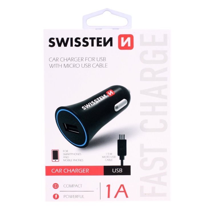 Autós töltő Swissten micro USB kábellel