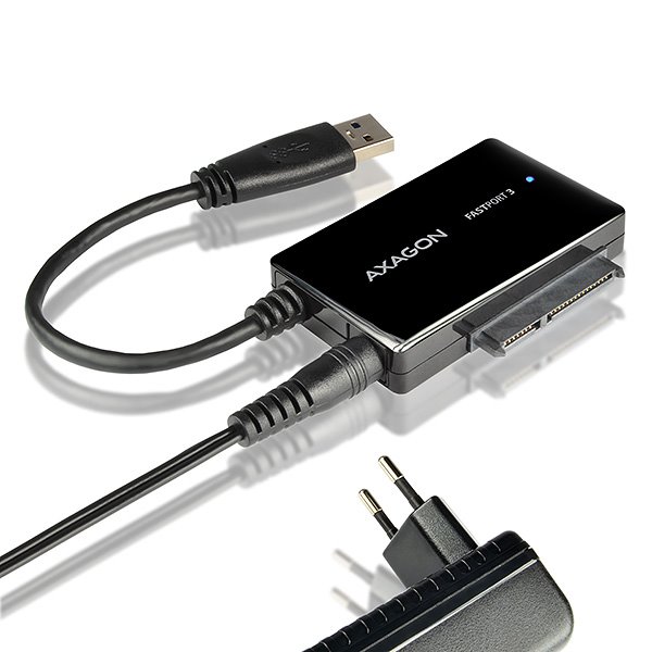 AXAGON ADSA-FP3, USB 3.0 - SATA 6G HDD FASTport3 adapter, tápegységgel
