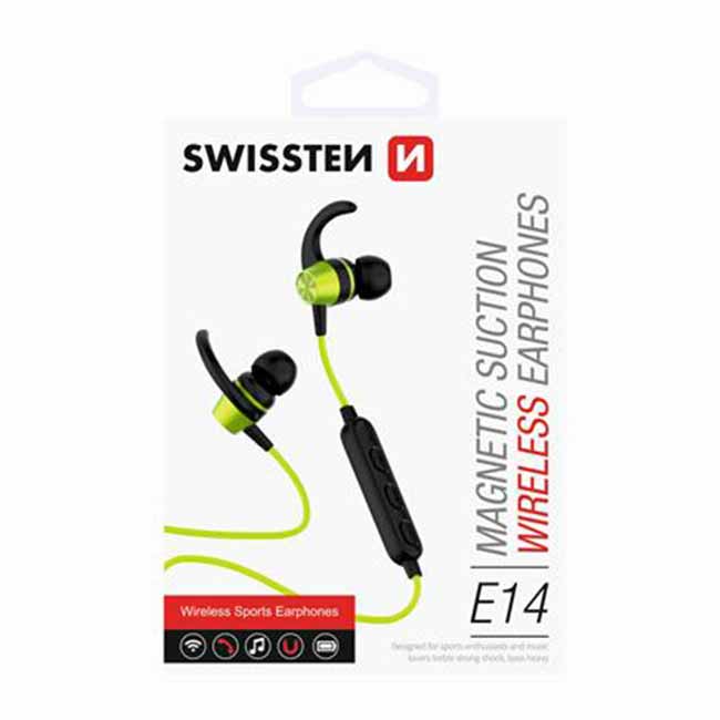 Bluetooth fejhallgató Swissten Active, lime