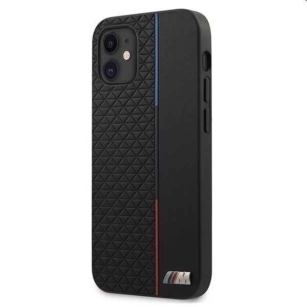 BMW PU Triangles Tricolor Line Tok  iPhone 12 mini, Fekete