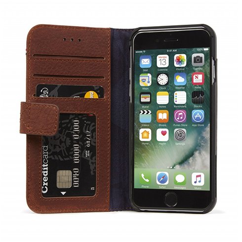 Decoded Tok Leather Wallet Case for iPhone 7/8/SE 2020 - Brown