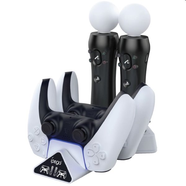 iPega P5011 PS5 DualSense és Move Controller duális töltőállomás iPega P5011 PS5 DualSense és Move Controller duális töltőállomás