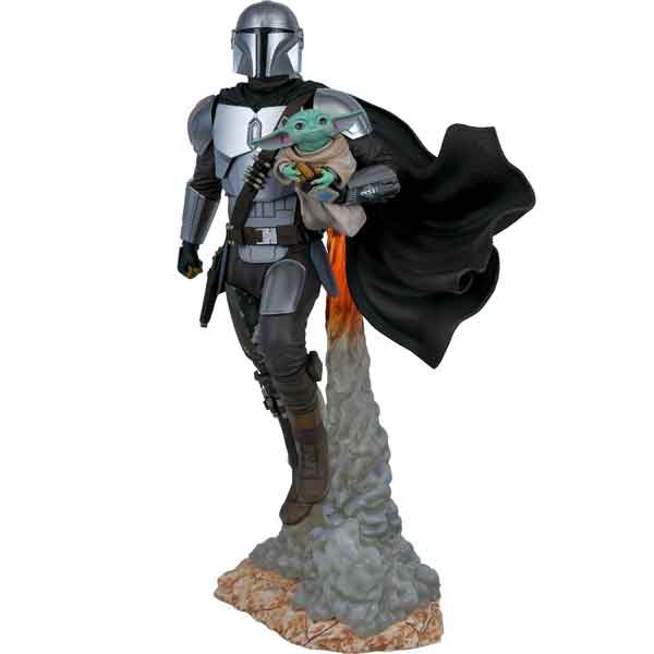 Figura Milestones: Star Wars Mandalorian Mandalorian & Child 41 cm