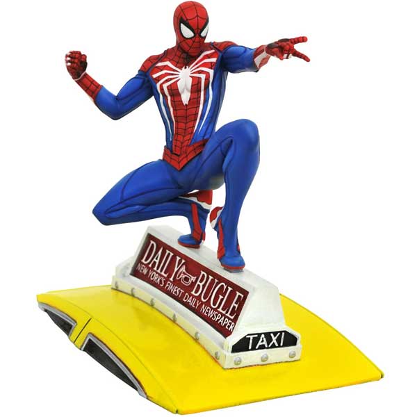 Figura Marvel Video Game Gallery Spider Man on Taxi PVC Diorama