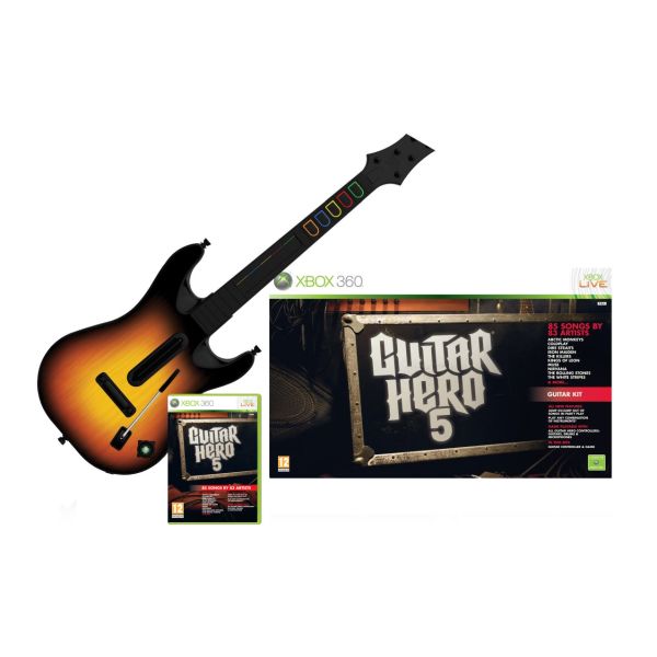 Guitar Hero 5 + gitára [XBOX 360] - BAZÁR (használt termék)