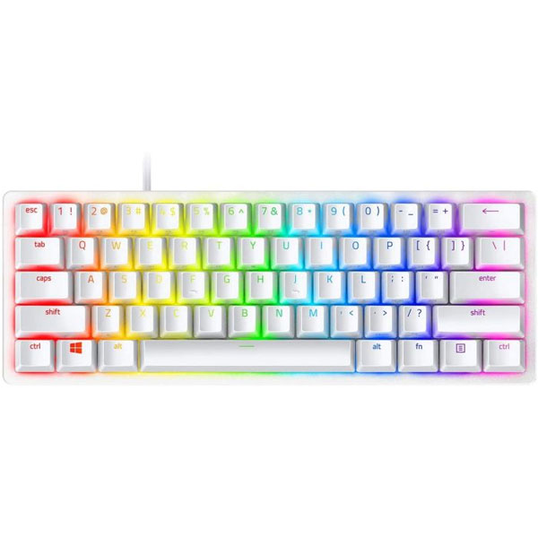 Gamer billentyűzet Razer Huntsman Mini Mercury Kiadás (Clicky Purple Switch) US akciós termékkép 1