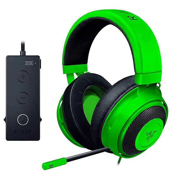 Gamer fülhallgató Razer Kraken, green (Tournament Edition)