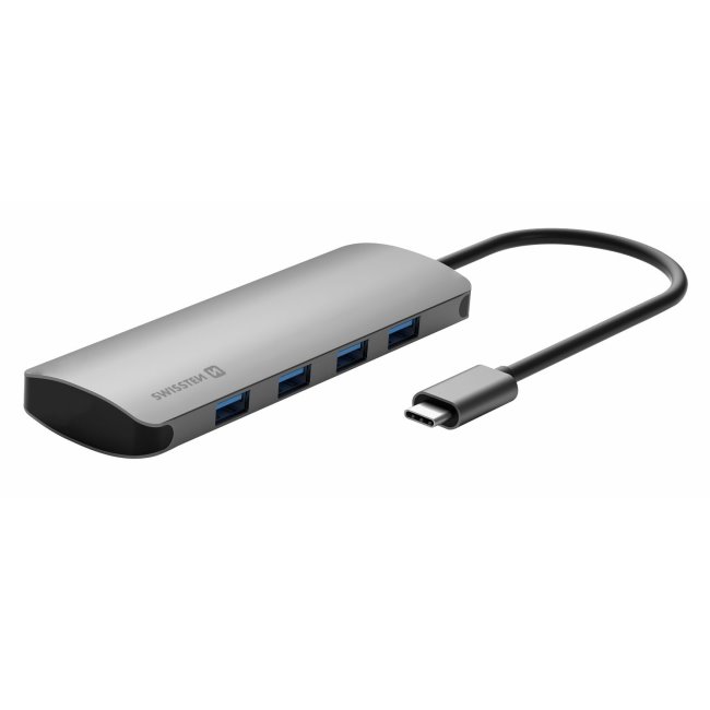 Alumínium USB-C HUB Swissten 4-in-1 (4x USB 3.0)
