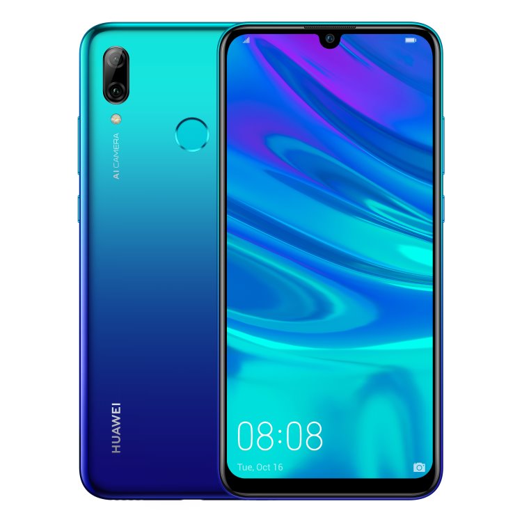 Huawei P Smart 2019, Dual SIM | Aurora Blue, B kategória - használt, 12 hónap garancia