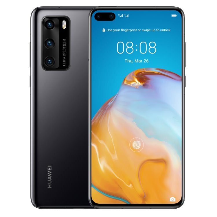 Huawei P40 5G, 8/128GB, Dual SIM | Black, A+ osztály - használt, 12 hónap garancia