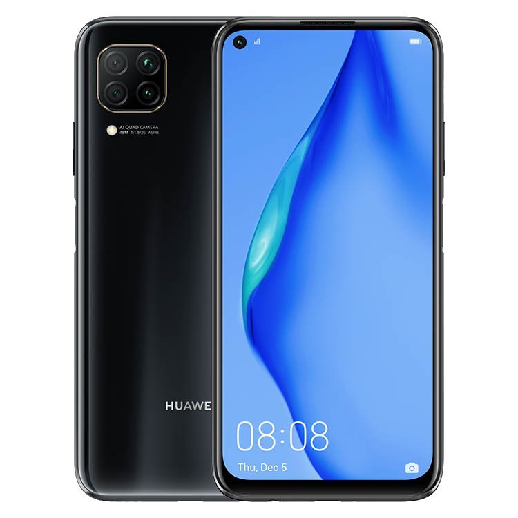 Huawei P40 Lite, 6/128GB, Dual SIM | Midnight Black, A osztály - Használt, 12 hónap garancia