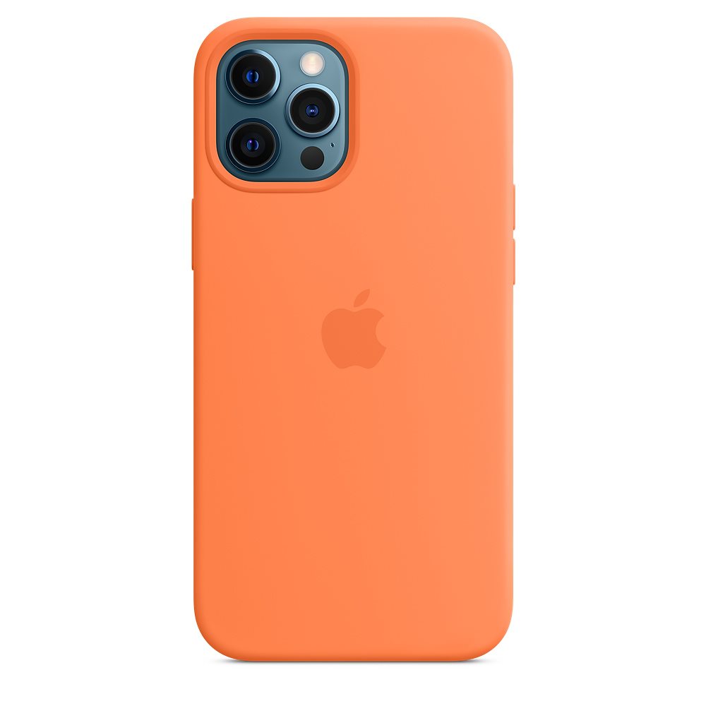Apple iPhone 12 Pro Max Silicone Case with MagSafe, kumquat