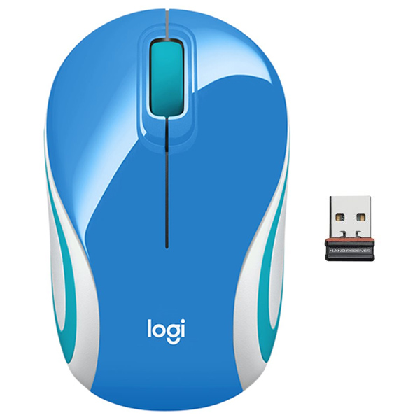 Irodai egér Logitech Vezeték nélküli Mini Mouse M187, kék