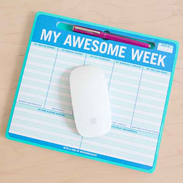 Knock Knock Mousepad My Awesome Week Pen-to-Paper