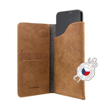 Bőrtok FIXED Pocket Book  Apple iPhone XR, barna