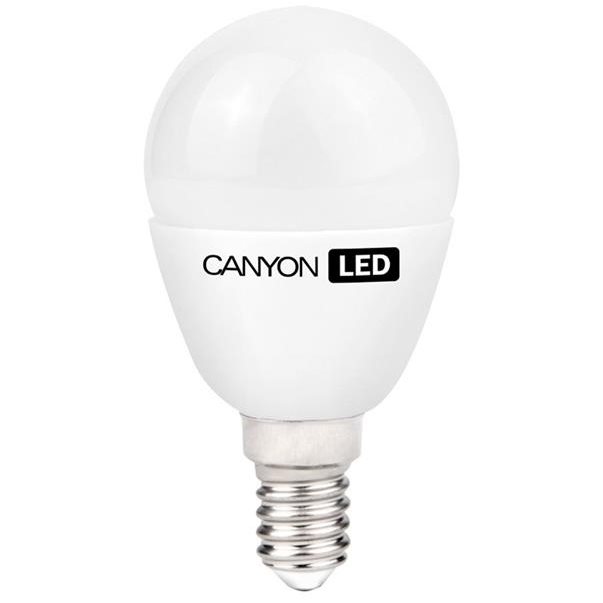 LED izzó Canyon E14, kompakt gömbölyű tej, 3.3W - fényerő 262 lm, semleges fehér 4000k, CRI > 80