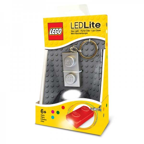 LEGO 1x2 LED világító kocka, ezüst