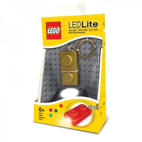 LEGO 1x2 LED svietiaca kocka, zlatá