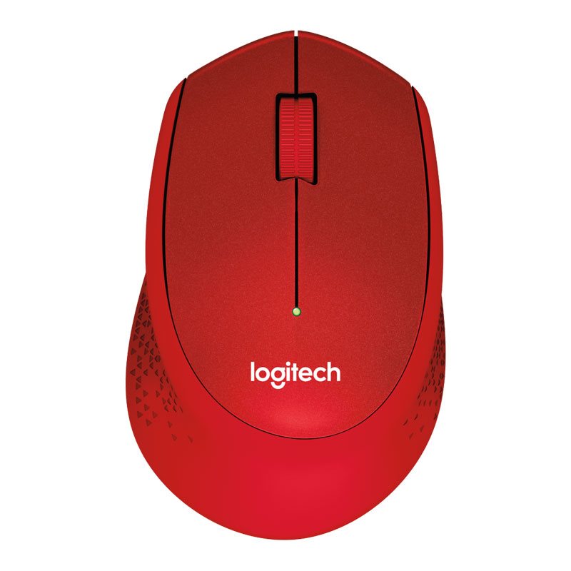 Logitech M330 Silent Plus Vezeték nélküli Egér, piros