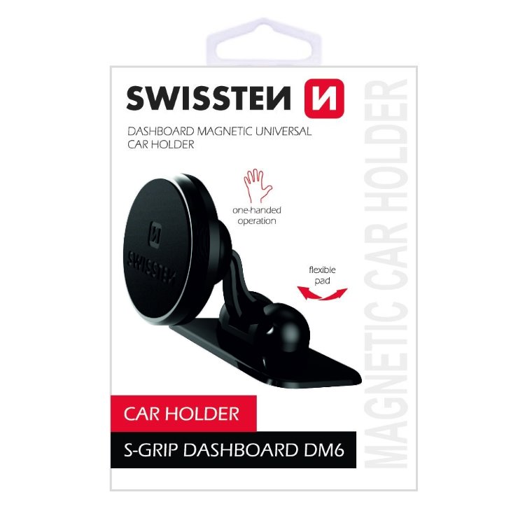 Mágneses tartó Swissten S-Grip DM6 műszerfalra akciós termékkép 1