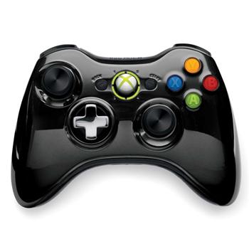 Microsoft Xbox 360 Wireless Controller, black (Special Ed. Chrome) - BAZÁR (használt termék , 12 hónap garancia)