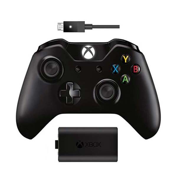 Microsoft Xbox One S Wireless Controller + Play & Charge Kit, black Microsoft Xbox One S Wireless Controller + Play & Charge Kit, black
