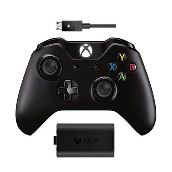 Microsoft Xbox One S Wireless Controller + Play & Charge Kit, black