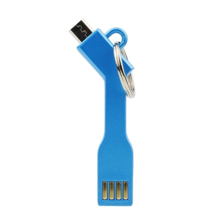 Mini adatkábel mobilokhoz és tabletekhez microUSB konnektorral, Blue