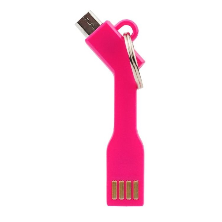 Mini adatkábel mobilokhoz és tabletekhez microUSB konnektorral, Pink