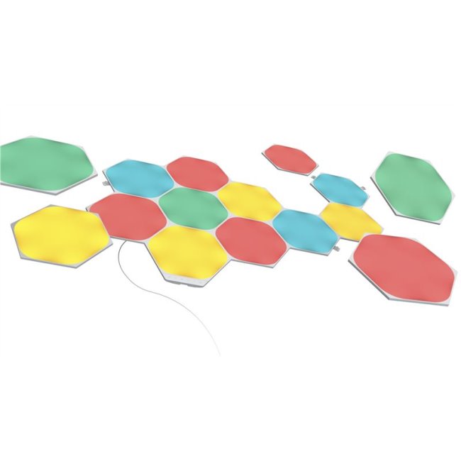 Moduláris smart megvilágítás Nanoleaf Shapes Hexagons Starter Kit, 15 panel