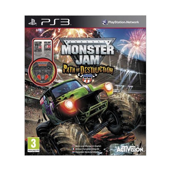 Monster Jam: Path of Destruction + volant [PS3] - BAZÁR (használt termék)