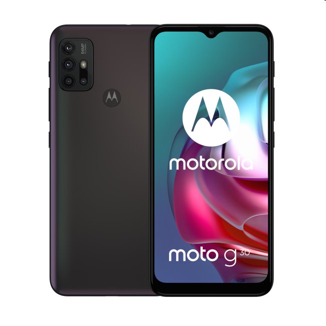 Motorola Moto G30, 6/128GB, black | új termék, bontatlan csomagolás