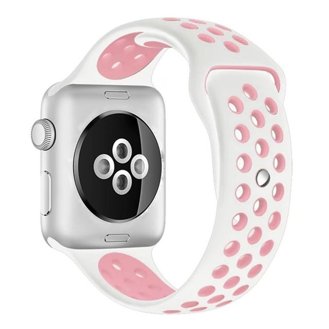 Ajándék - Tartalék sport szíj for Apple Watch 38/40mm, white/pink ár 2.190 Ft