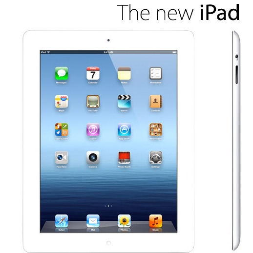 Apple iPad 3, 16GB, Wi-Fi, fehér, C osztály - használt, 12 hónap garancia