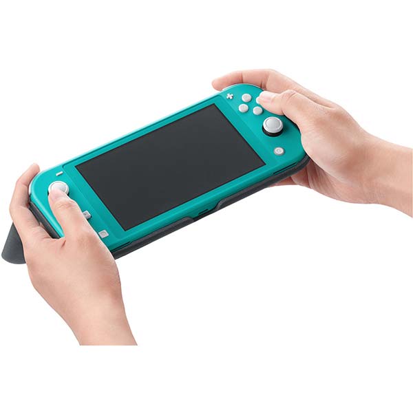 Nintendo Switch Lite preklápacie Tok és védőfólia, szürke Nintendo Switch Lite preklápacie Tok és védőfólia, szürke