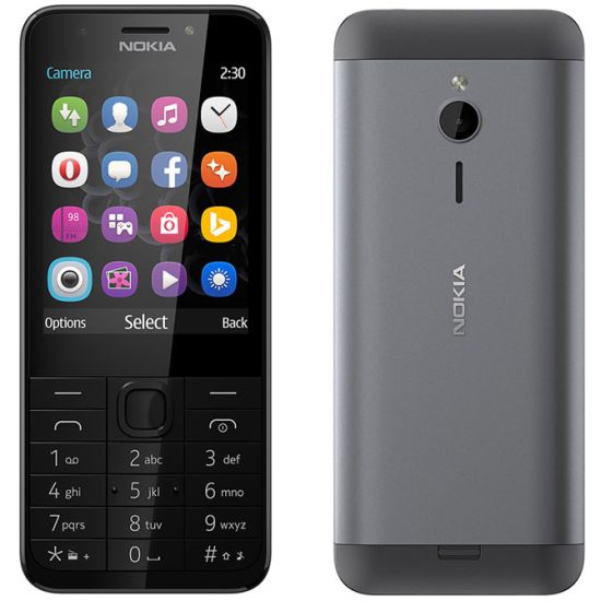 Nokia 230, Dual SIM, dark silver