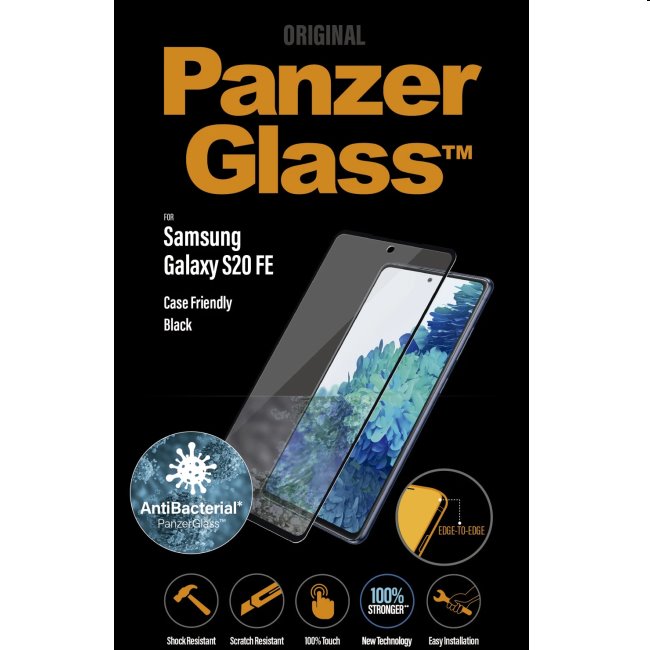 PanzerGlass Case Friendly AB védőüveg Samsung Galaxy S20 FE számára - G780F, Fekete