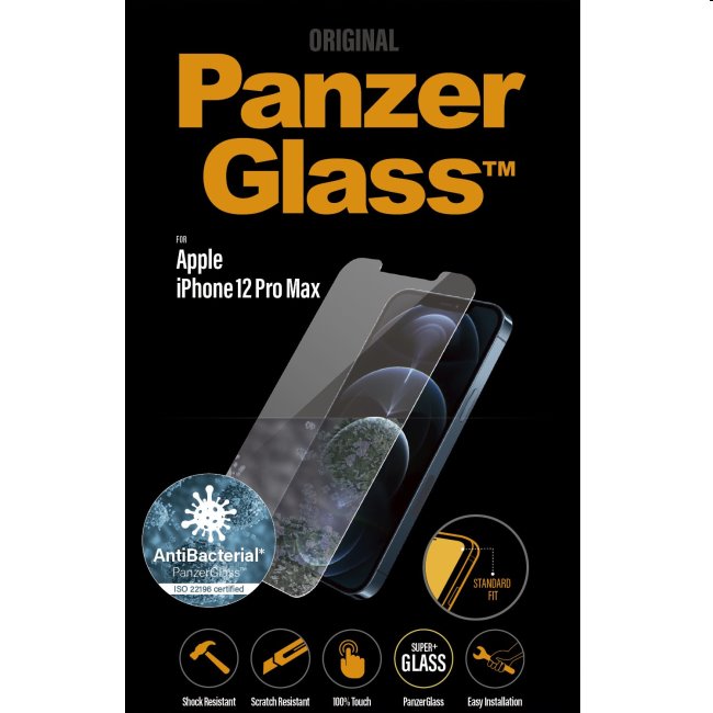 Védőüveg PanzerGlass Standard Fit AB  Apple iPhone 12 Pro Max, clear
